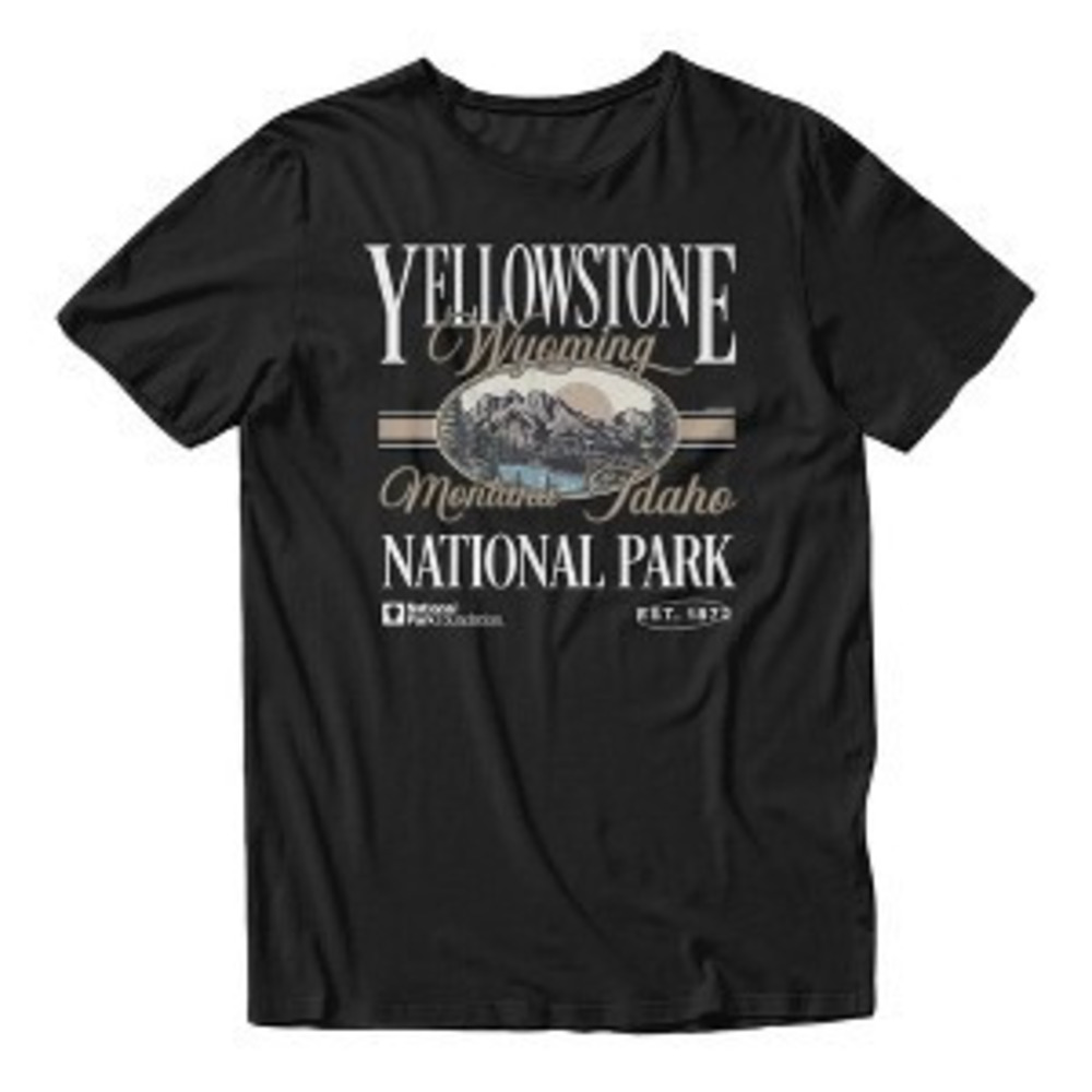 National Park Foundation Mens Yellowstone Wyoming T Shirt
